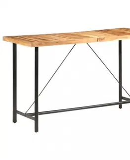 Barové stoličky Barový stôl masívne drevo / oceľ Dekorhome Recyklované drevo