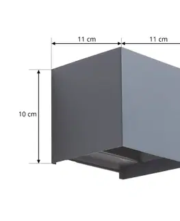Vonkajšie nástenné svietidlá ELC ELC Ildaria vonkajšie nástenné svietidlo tmavosivá