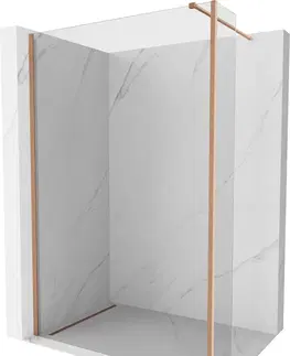 Sprchové dvere MEXEN/S - Kyoto Sprchová zástena WALK-IN 180 x 40 cm, transparent, meď kartáčovaná 800-180-212-65-00-040