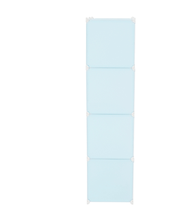 Regály a poličky KONDELA Frin detská modulárna skrinka modrá / detský vzor