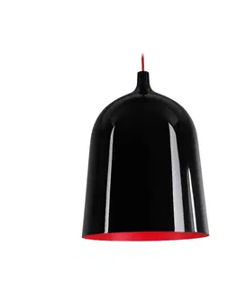 Závesné svietidlá Aluminor Aluminor Bottle svietidlo, Ø 28 cm, čierna/červená