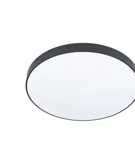 Stropné svietidlá EGLO Stropné LED svetlo Zubieta-A, čierna, Ø 45 cm