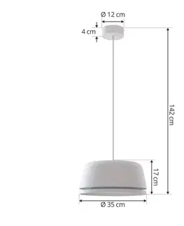 Závesné svietidlá Lucande Závesné svietidlo Lucande Faelinor LED, biele