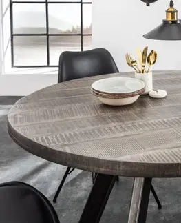 Jedálenské stoly Jedálenský stôl THOR 120 cm Dekorhome Prírodné drevo