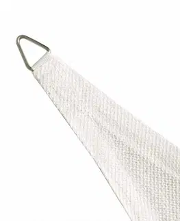 Stínící textilie Plachta proti slnku z HDPE trojuholníková 5 x 5 x 5 m Krémová