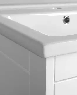 Kúpeľňa AQUALINE - ETIDE umývadlová skrinka 61,5x85x44 cm, matná biela ET615