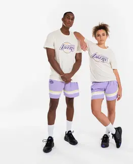 nohavice Basketbalové šortky SH 900 NBA Lakers muži/ženy fialové