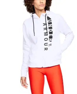 Dámske mikiny Dámska mikina Under Armour Cotton Fleece WM FZ Steel Light Heather / White / White - S