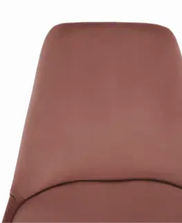 Stoličky Stolička, ružová Velvet látka/buk, LORITA