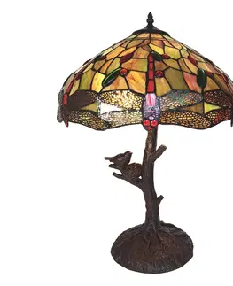 Stolové lampy Clayre&Eef Stolová lampa 5LL-6111 v Tiffany vzhľade