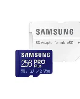 Pamäťové karty Samsung PRO Plus Micro SDXC 256GB + SD adaptér