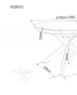 Jedálenské stoly Rozkladací jedálenský stôl PORTO Signal