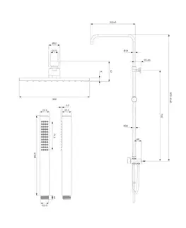 Sprchy a sprchové panely OMNIRES - MICRO S sprchový stĺp chróm /CR/ SYSY/KCR
