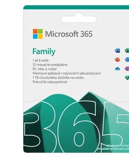 Samolepky na notebooky Microsoft 365 pre rodiny - 12 mesiacov
