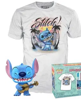 Zberateľské figúrky Pop! & Tričko: Lilo and Stitch Ukelele Stitch (Flocked) Special Edition veľkosť M detské