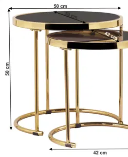 Konferenčné stolíky Odkladací stolík 2 ks MORINO Tempo Kondela Zlatá