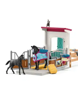 Hračky - figprky zvierat SCHLEICH - Box pre kone s kobylou a žriebäťom