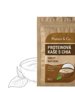 Kaše, müsli a cereálie Protein&co. Proteínová kaša s chia 80 g PRÍCHUŤ: Čokoláda s vlašským orechom