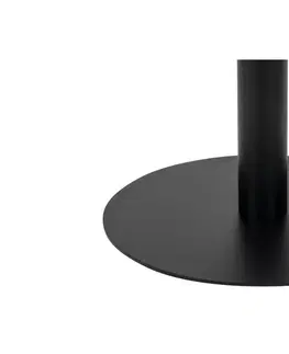 Jedálenské stoly Norddan Dizajnový okrúhly barový stôl Kane 70 cm imitácia mramoru / čierny