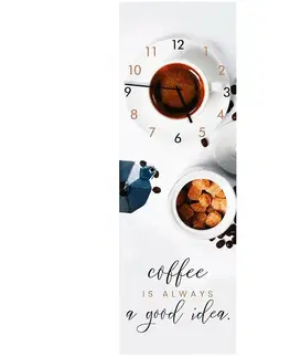 Sklenené hodiny Sklenené hodiny 20X60 COFFEE