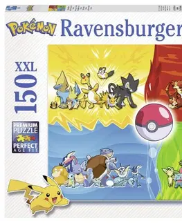 Hračky puzzle RAVENSBURGER - Druhy Pokémonov 150 Dielikov