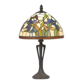 Stolové lampy Artistar Diskrétna stolová lampa ELANDA, Tiffany štýl 41 cm