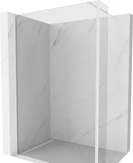 Sprchové dvere MEXEN/S - Kyoto Sprchová zástena WALK-IN 95 x 30 cm, transparent, biela 800-095-212-20-00-030