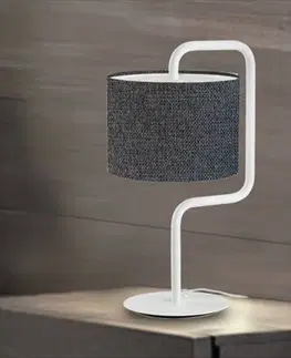 Lampy na nočný stolík Artempo Italia Morfeo – látková stolná lampa v antracitovej