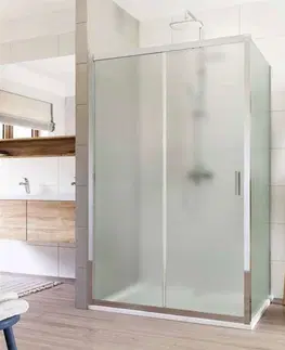 Sprchovacie kúty MEREO - Sprchový kút, LIMA, obdĺžnik, 100 x 90 cm, chróm ALU, sklo Point CK86422K