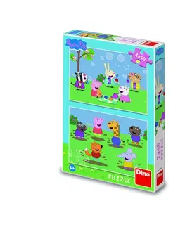 Do 49 dielikov Dino Toys Puzzle Peppa Pig a priatelia 2x48 Dino