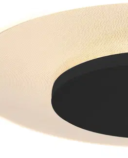 Stropné svietidlá Steinhauer LED stropné svietidlo Lido, čierne, Ø 36 cm