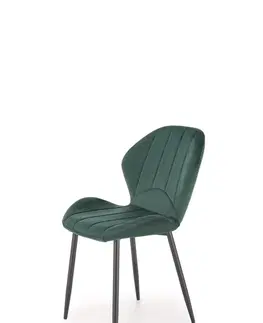Jedálenské zostavy Jedálenská stolička K538 Halmar Tmavo zelená