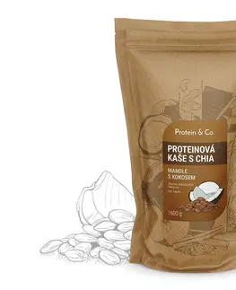 Zdravé potraviny Protein & Co. Proteínové kaše s chia 1 600 g – 8 príchutí PRÍCHUŤ: Kokos s mandľou