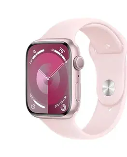 Inteligentné hodinky Apple Watch Series 9 GPS 45mm ružová , hliníkové puzdro so  Light ružová športovým remienkom - ML MR9H3QCA