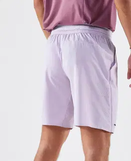 bedminton Pánske tenisové šortky Dry+ priedušné fialové