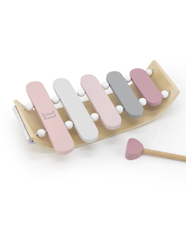 Drevené hračky LABEL-LABEL - Xylofón, ružový