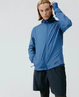 bežecké bundy a vesty Pánska bežecká bunda Run Wind vetruvzdorná modrá