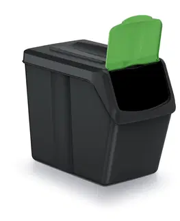 Odpadkové koše NABBI ISWB20S4 odpadkový kôš na triedený odpad (4 ks) 20 l čierna / kombinácia farieb