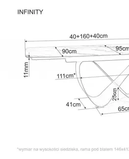 Jedálenské stoly Rozkladací jedálenský stôl INFINITY CERAMIC Signal Biela