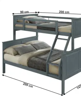 Detské izby Rozložiteľná poschodová posteľ NEVIL Tempo Kondela