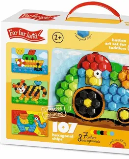 Kreatívne a výtvarné hračky FAR FAR LAND - Veľká mozaika pre deti Traktor 107ks