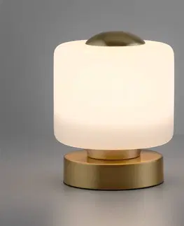 Stolové lampy Paul Neuhaus Stolová LED lampa Bota, stmievateľná, mosadz matná