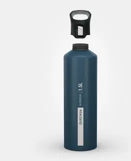 kemping Hliníková fľaša 1,5 l s rýchlouzáverom na turistiku modrá
