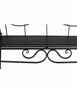 Záhradné lavice Záhradná lavička, čierna, ETELIA