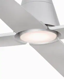 Stropné ventilátory so svetlom FARO BARCELONA Ventilátor Typhoon L LED svietidlo IP44 sivá
