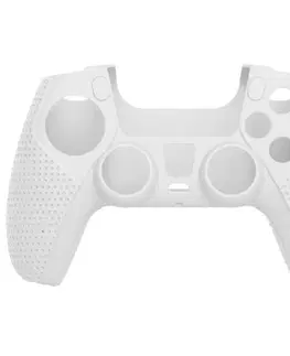 Gamepady White Shark Silikonový obal BODY LOCK pre PS5, biely BODYLOCK-W