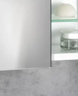 Kúpeľňový nábytok SAPHO - NEON galérka, dvojité zrkadlo, 600x665, biela 501.200.0