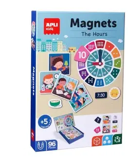 Magnetické hry APLI APLI Krabička s magnetmi -Hodiny