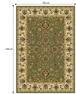 Koberce a koberčeky KONDELA Kendra Typ 2 koberec 160x235 cm zelená / orientálny vzor
