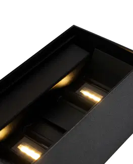 Vonkajsie nastenne svietidla Buiten wandlamp zwart incl. LED 4-lichts IP54 - Edwin
